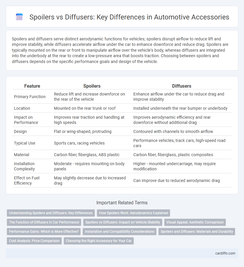 Spoilers vs Diffusers: Key Differences in Automotive Accessories