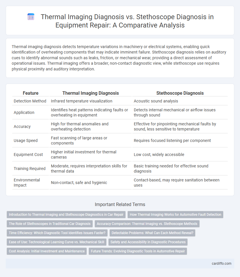 Thermal Imaging Diagnosis vs. Stethoscope Diagnosis in Equipment Repair: A Comparative Analysis