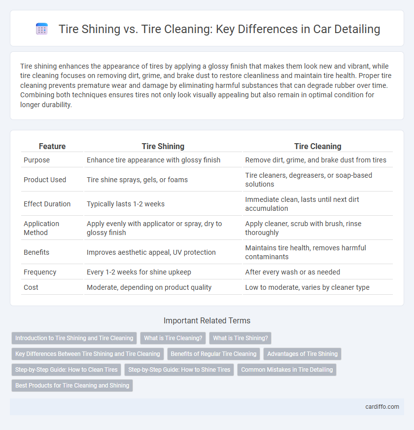 Tire Shining vs. Tire Cleaning: Key Differences in Car Detailing