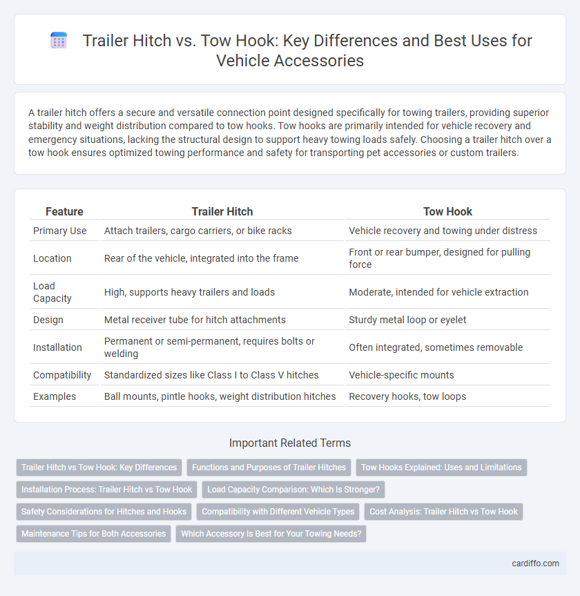 Trailer Hitch vs. Tow Hook: Key Differences and Best Uses for Vehicle Accessories