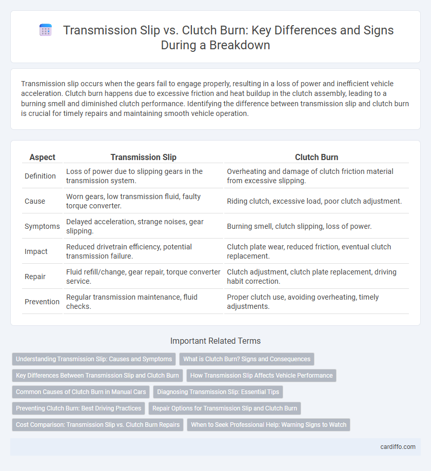 Transmission Slip vs. Clutch Burn: Key Differences and Signs During a Breakdown