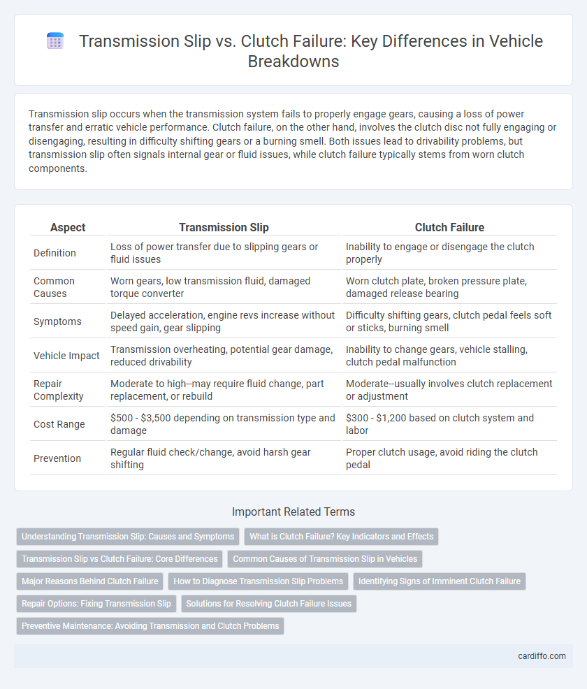 Transmission Slip vs. Clutch Failure: Key Differences in Vehicle Breakdowns