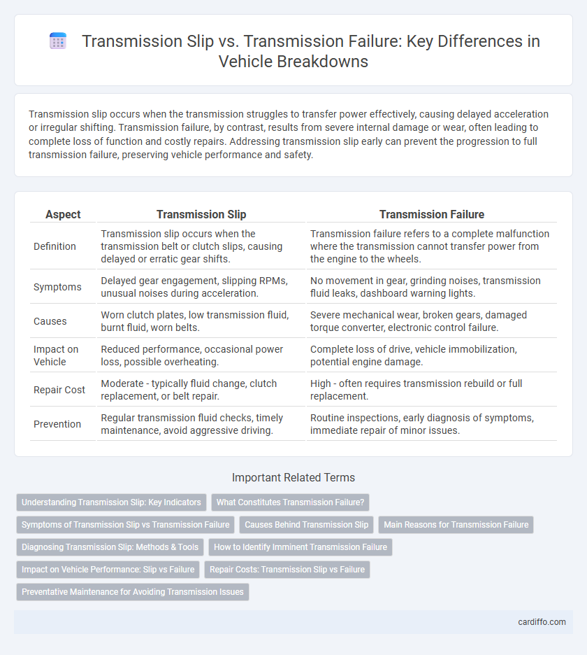 Transmission Slip vs. Transmission Failure: Key Differences in Vehicle Breakdowns