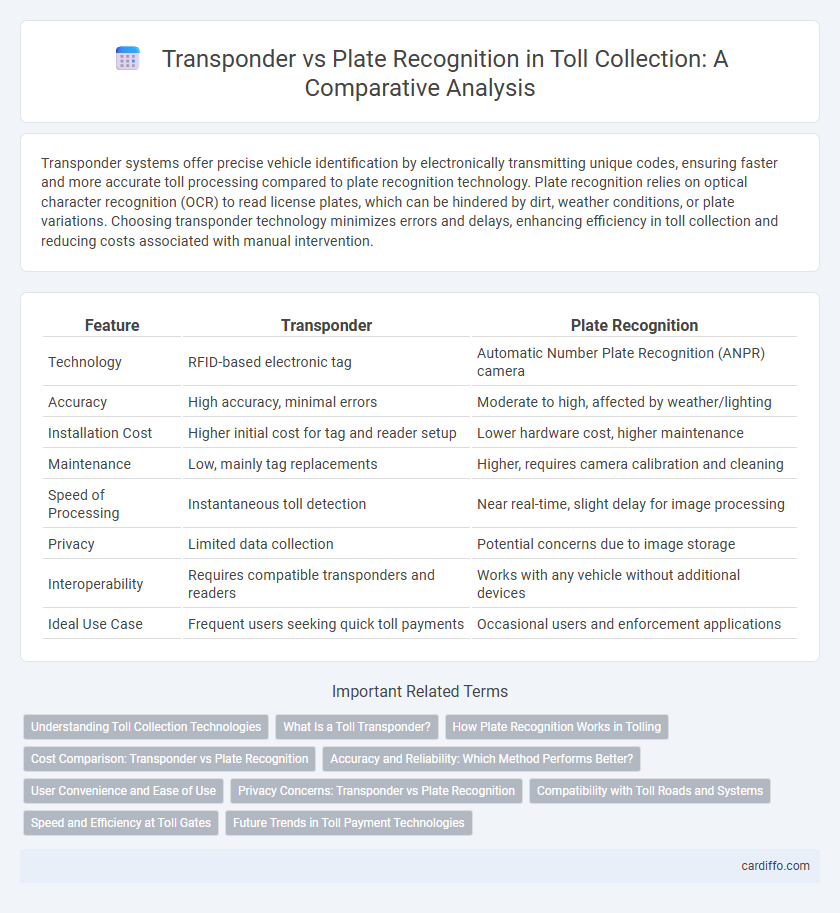 Transponder vs Plate Recognition in Toll Collection: A Comparative Analysis