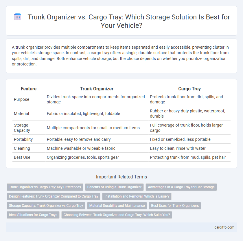Trunk Organizer vs. Cargo Tray: Which Storage Solution Is Best for Your Vehicle?