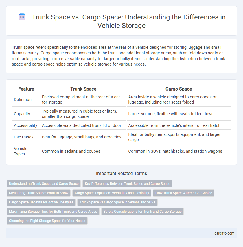Trunk Space vs. Cargo Space: Understanding the Differences in Vehicle Storage