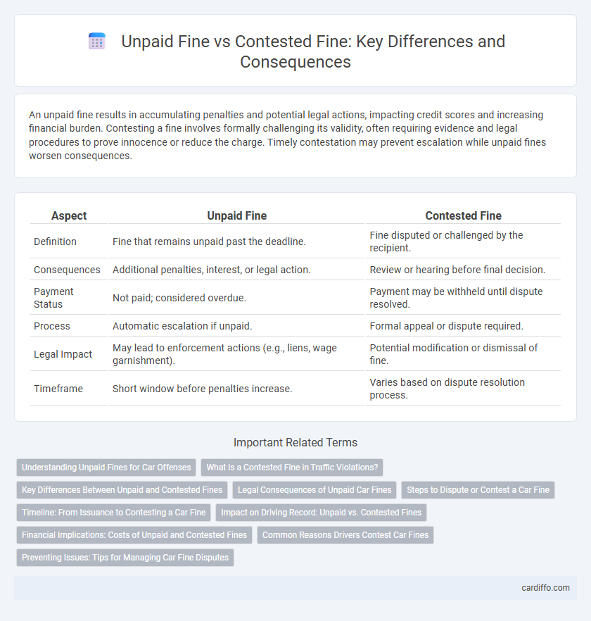 Unpaid Fine vs Contested Fine: Key Differences and Consequences