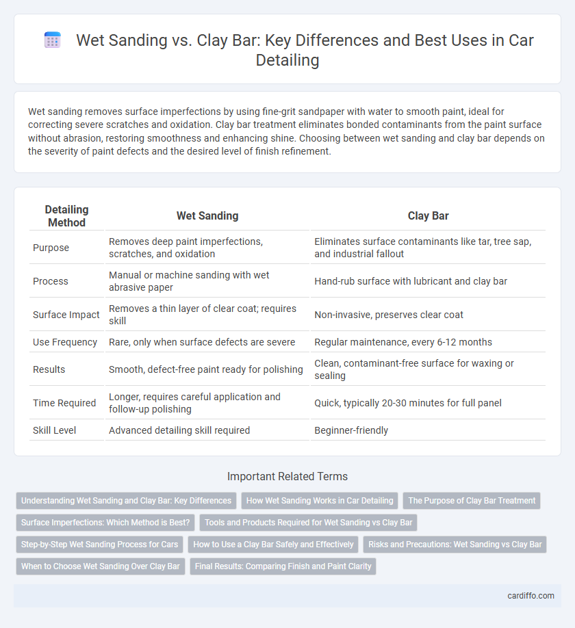 Wet Sanding vs. Clay Bar: Key Differences and Best Uses in Car Detailing
