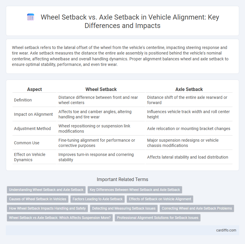 Wheel Setback vs. Axle Setback in Vehicle Alignment: Key Differences and Impacts