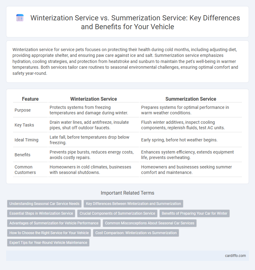 Winterization Service vs. Summerization Service: Key Differences and Benefits for Your Vehicle