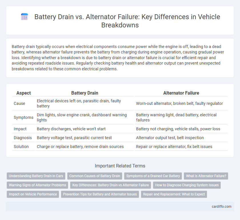 Battery Drain vs. Alternator Failure: Key Differences in Vehicle Breakdowns
