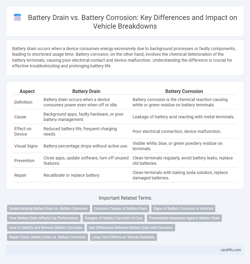 Battery Drain vs. Battery Corrosion: Key Differences and Impact on Vehicle Breakdowns