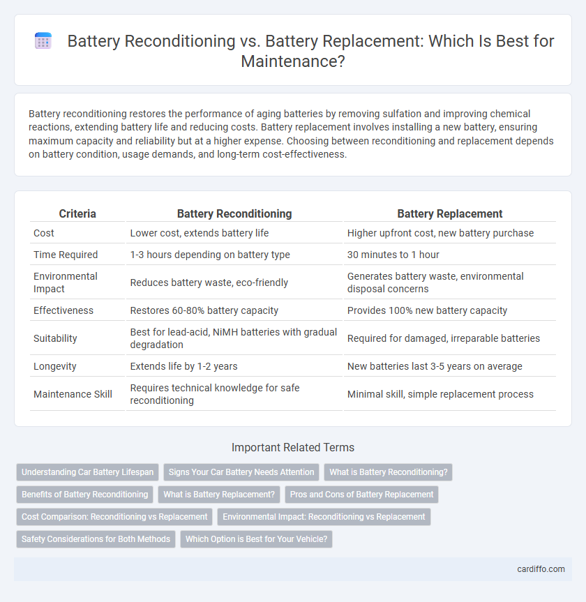 Battery Reconditioning vs. Battery Replacement: Which Is Best for Maintenance?