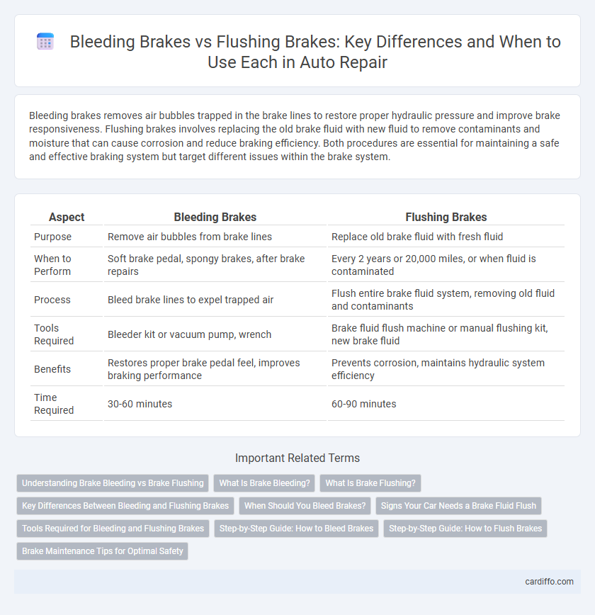 Bleeding Brakes vs Flushing Brakes: Key Differences and When to Use Each in Auto Repair