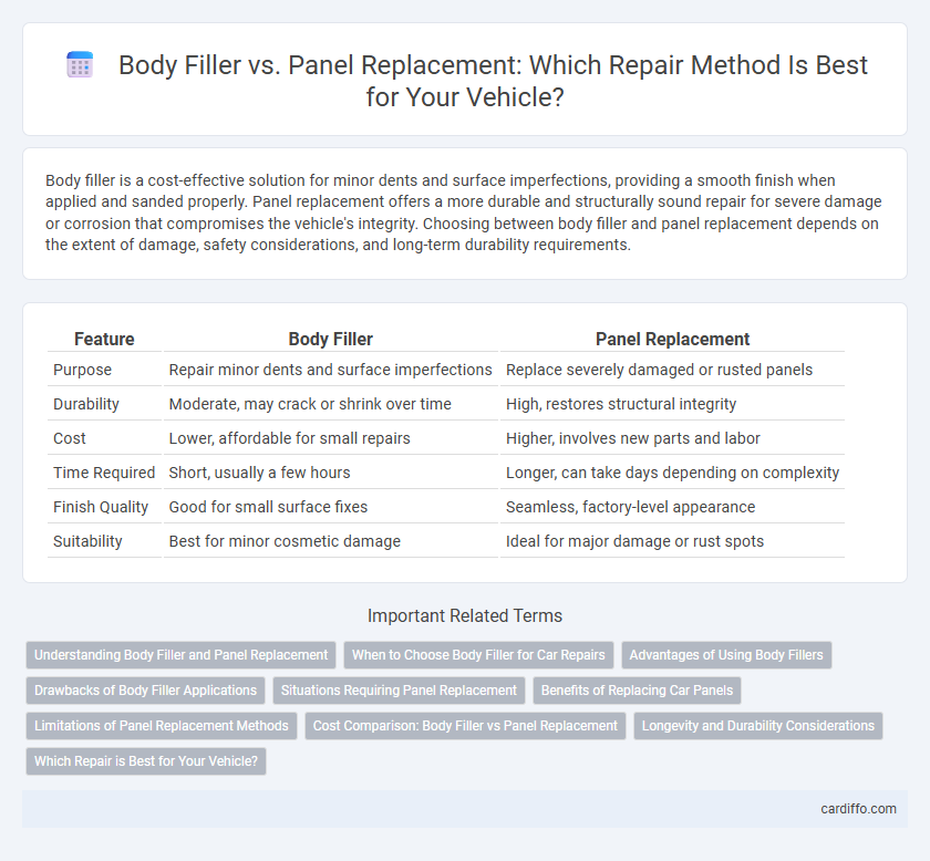 Body Filler vs. Panel Replacement: Which Repair Method Is Best for Your Vehicle?