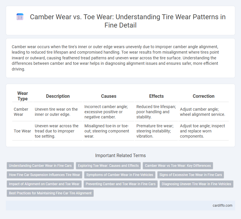 Camber Wear vs. Toe Wear: Understanding Tire Wear Patterns in Fine Detail