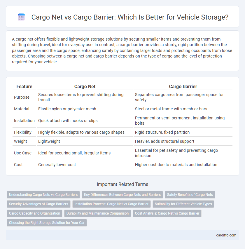 Cargo Net vs Cargo Barrier: Which Is Better for Vehicle Storage?