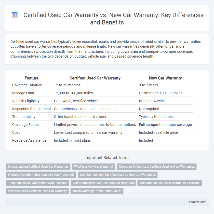 Certified Used Car Warranty vs. New Car Warranty: Key Differences and Benefits