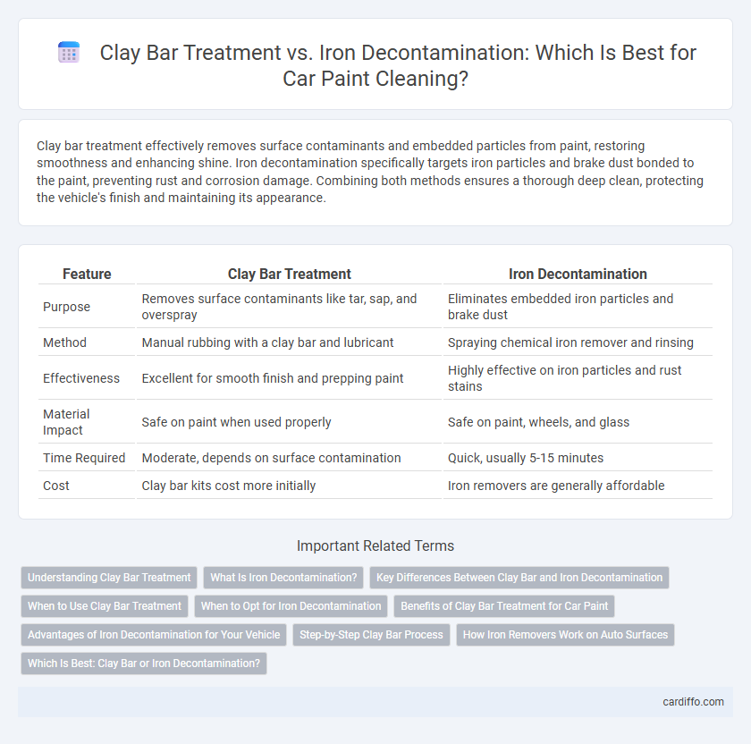 Clay Bar Treatment vs. Iron Decontamination: Which Is Best for Car Paint Cleaning?