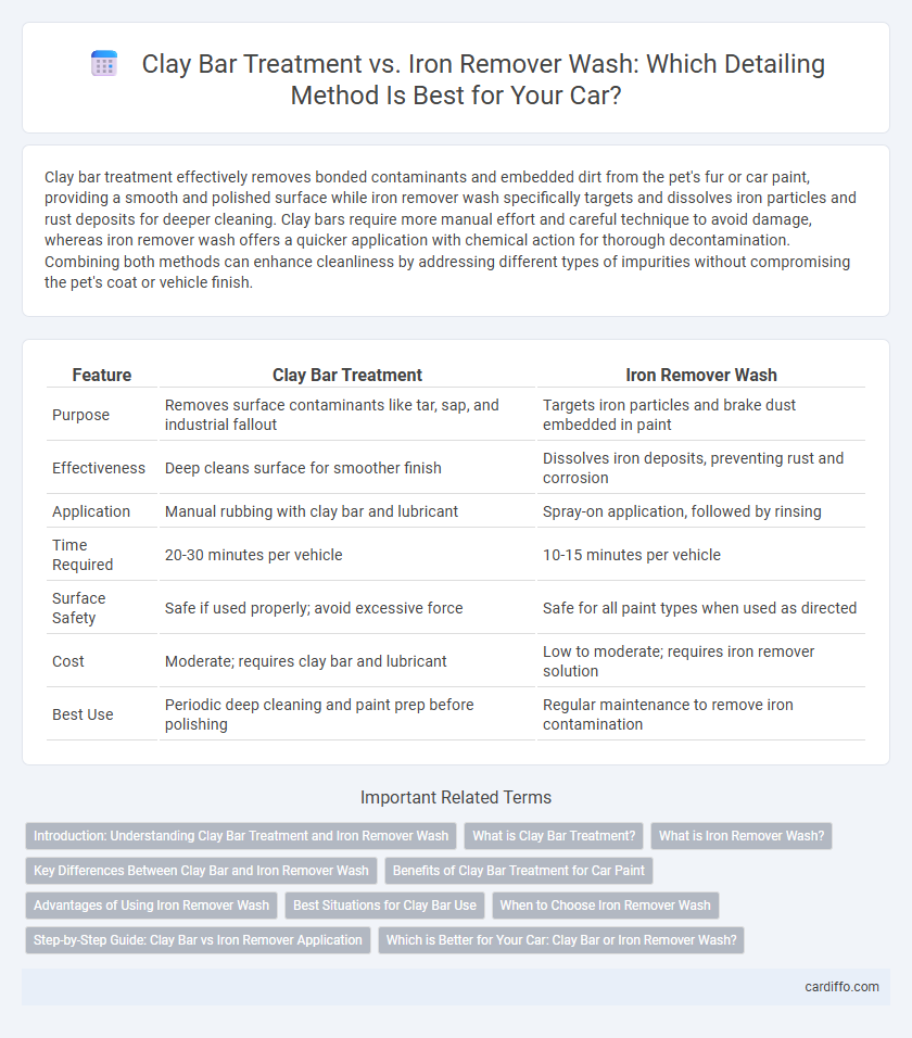 Clay Bar Treatment vs. Iron Remover Wash: Which Detailing Method Is Best for Your Car?