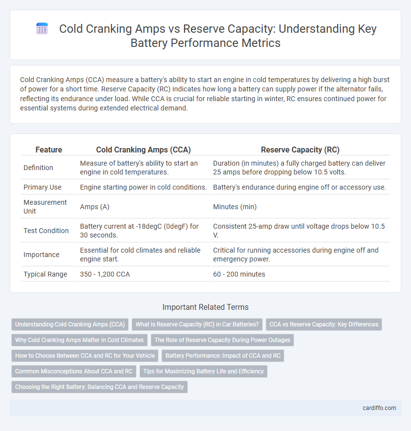 Cold Cranking Amps vs Reserve Capacity: Understanding Key Battery Performance Metrics