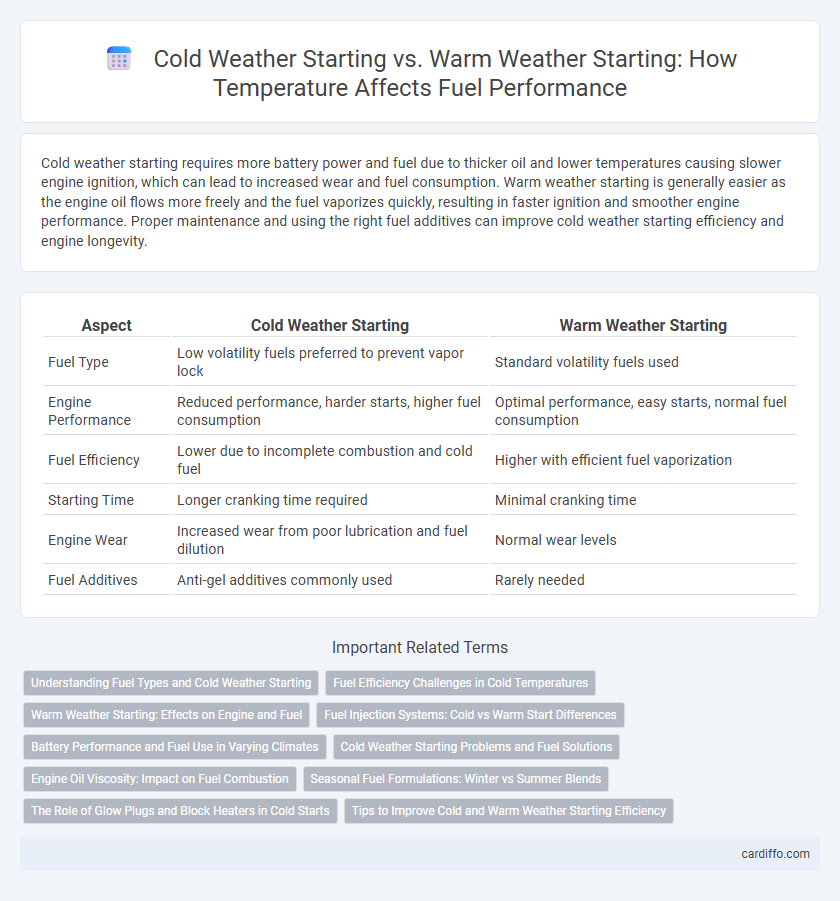 Cold Weather Starting vs. Warm Weather Starting: How Temperature Affects Fuel Performance