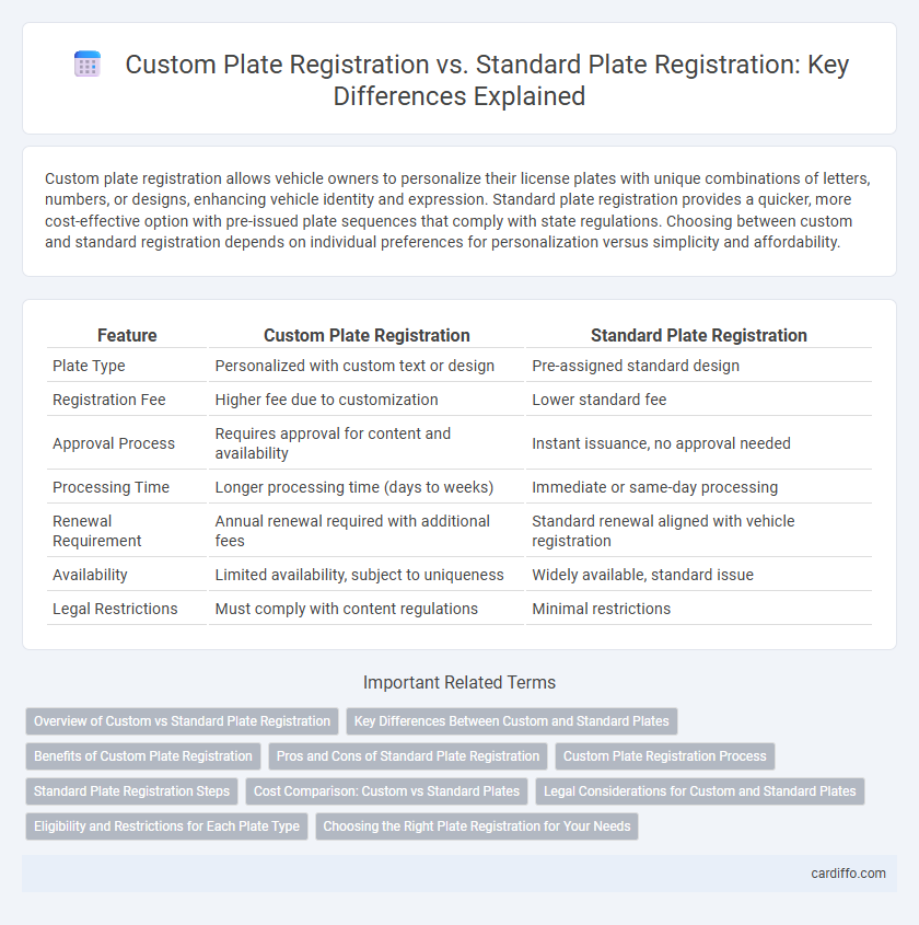 Custom Plate Registration vs. Standard Plate Registration: Key Differences Explained