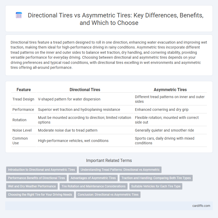 Directional Tires vs Asymmetric Tires: Key Differences, Benefits, and Which to Choose