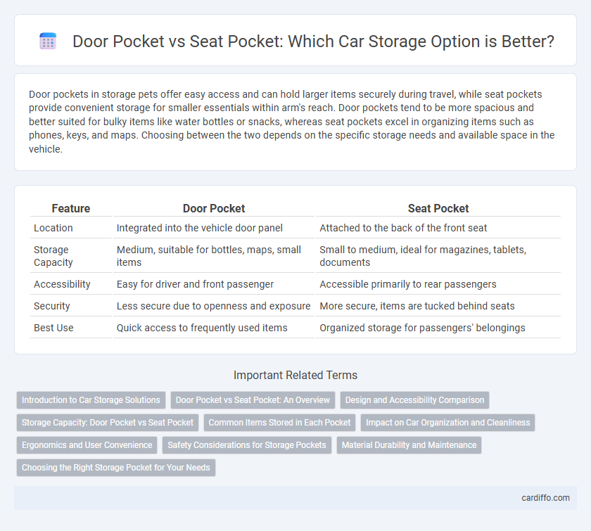 Door Pocket vs Seat Pocket: Which Car Storage Option is Better?