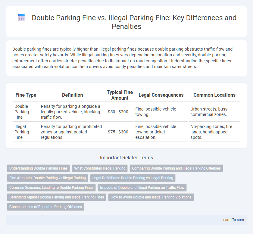 Double Parking Fine vs. Illegal Parking Fine: Key Differences and Penalties