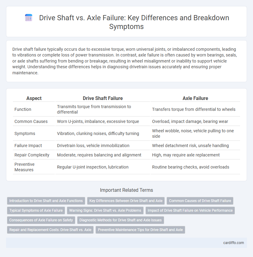 Drive Shaft vs. Axle Failure: Key Differences and Breakdown Symptoms