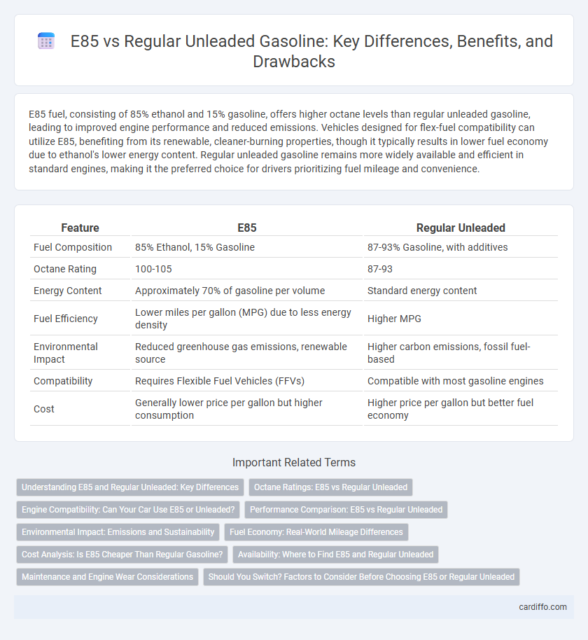 E85 vs Regular Unleaded Gasoline: Key Differences, Benefits, and Drawbacks