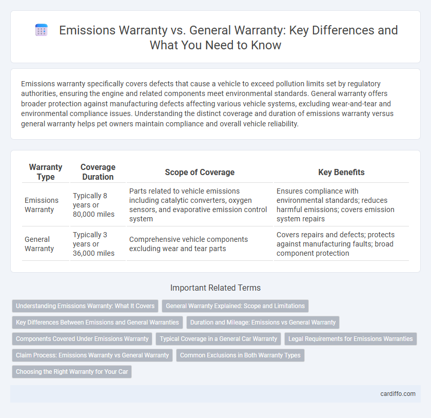 Emissions Warranty vs. General Warranty: Key Differences and What You Need to Know