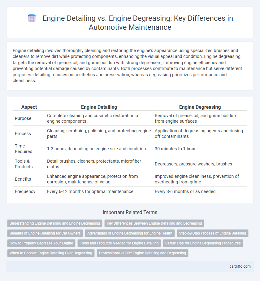 Engine Detailing vs. Engine Degreasing: Key Differences in Automotive Maintenance