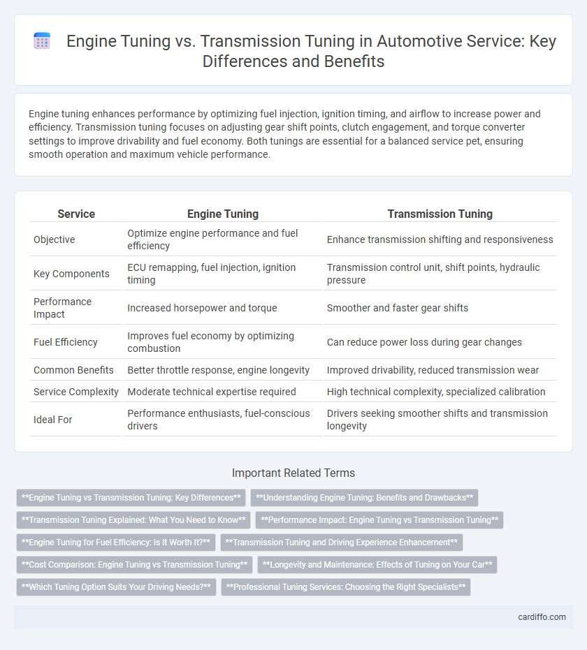 Engine Tuning vs. Transmission Tuning in Automotive Service: Key Differences and Benefits