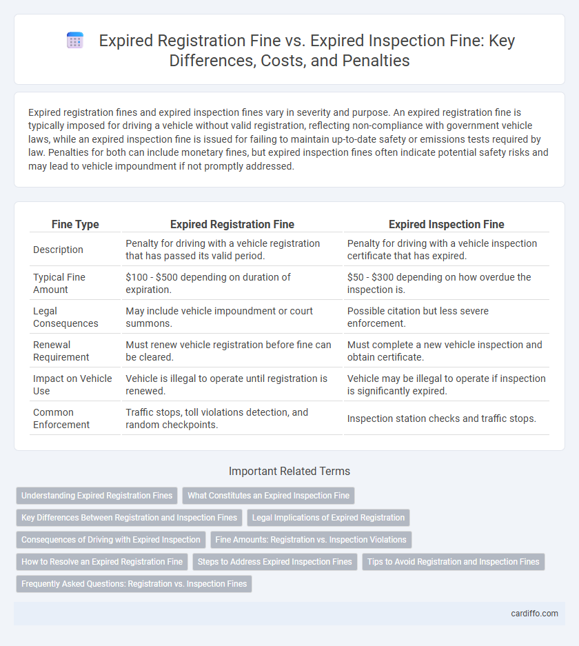 Expired Registration Fine vs. Expired Inspection Fine: Key Differences, Costs, and Penalties