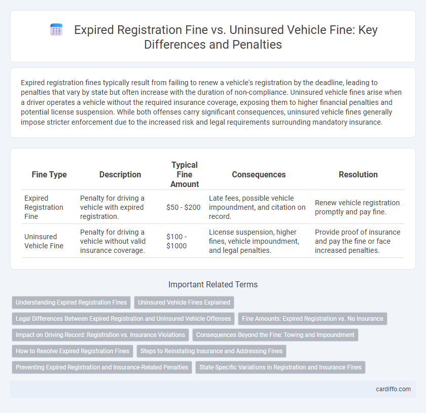 Expired Registration Fine vs. Uninsured Vehicle Fine: Key Differences and Penalties