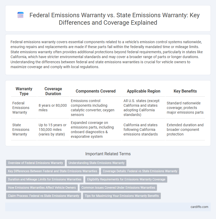 Federal Emissions Warranty vs. State Emissions Warranty: Key Differences and Coverage Explained