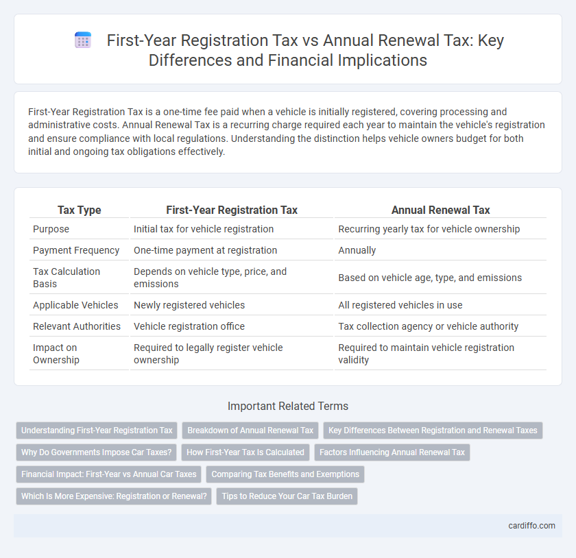 First-Year Registration Tax vs Annual Renewal Tax: Key Differences and Financial Implications