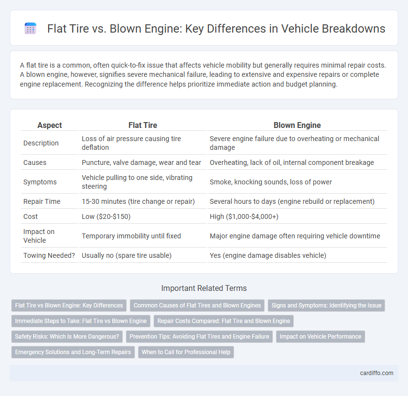Flat Tire vs. Blown Engine: Key Differences in Vehicle Breakdowns