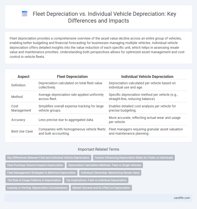 Fleet Depreciation vs. Individual Vehicle Depreciation: Key Differences and Impacts