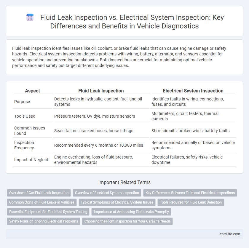 Fluid Leak Inspection vs. Electrical System Inspection: Key Differences and Benefits in Vehicle Diagnostics