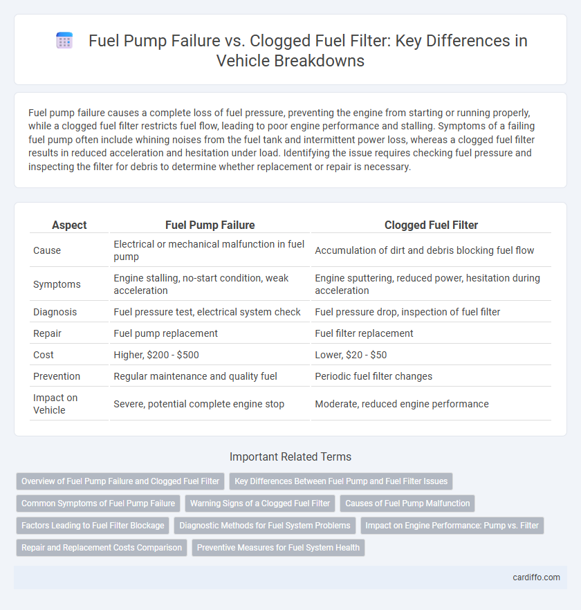 Fuel Pump Failure vs. Clogged Fuel Filter: Key Differences in Vehicle Breakdowns