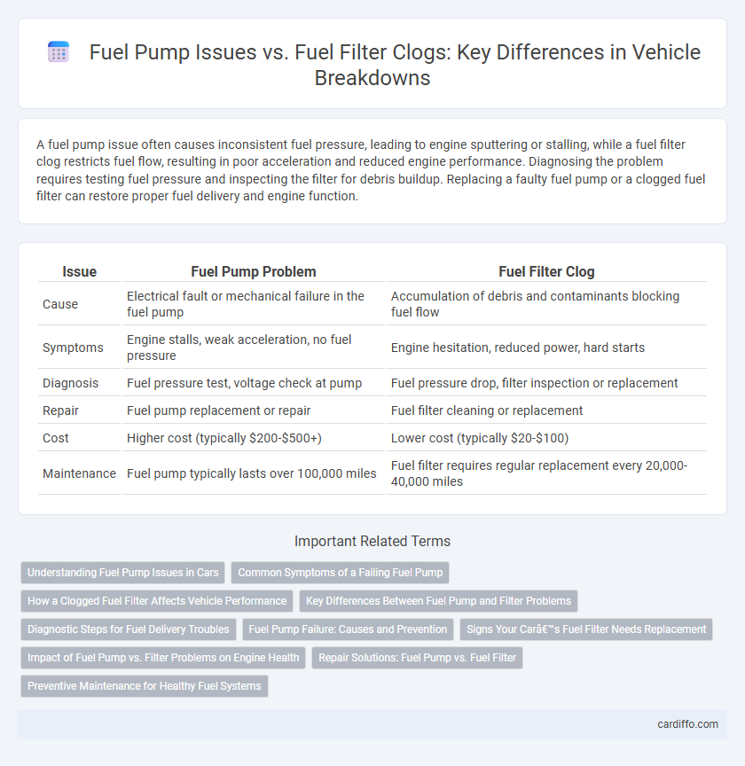 Fuel Pump Issues vs. Fuel Filter Clogs: Key Differences in Vehicle Breakdowns