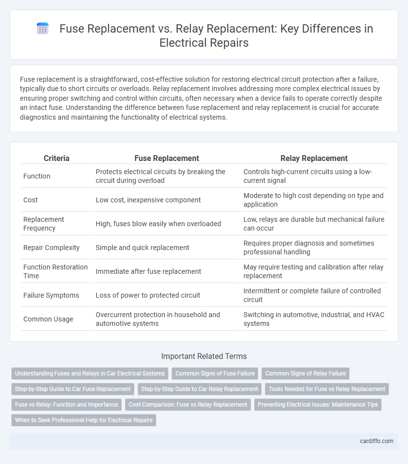 Fuse Replacement vs. Relay Replacement: Key Differences in Electrical Repairs