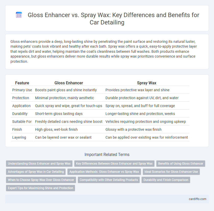 Gloss Enhancer vs. Spray Wax: Key Differences and Benefits for Car Detailing