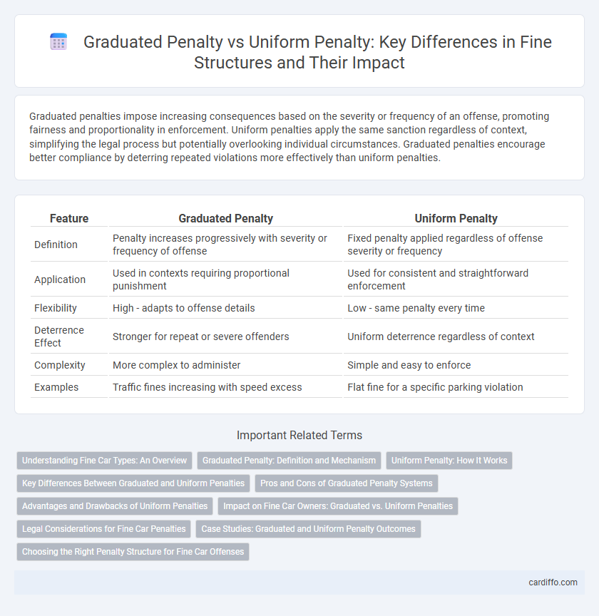 Graduated Penalty vs Uniform Penalty: Key Differences in Fine Structures and Their Impact