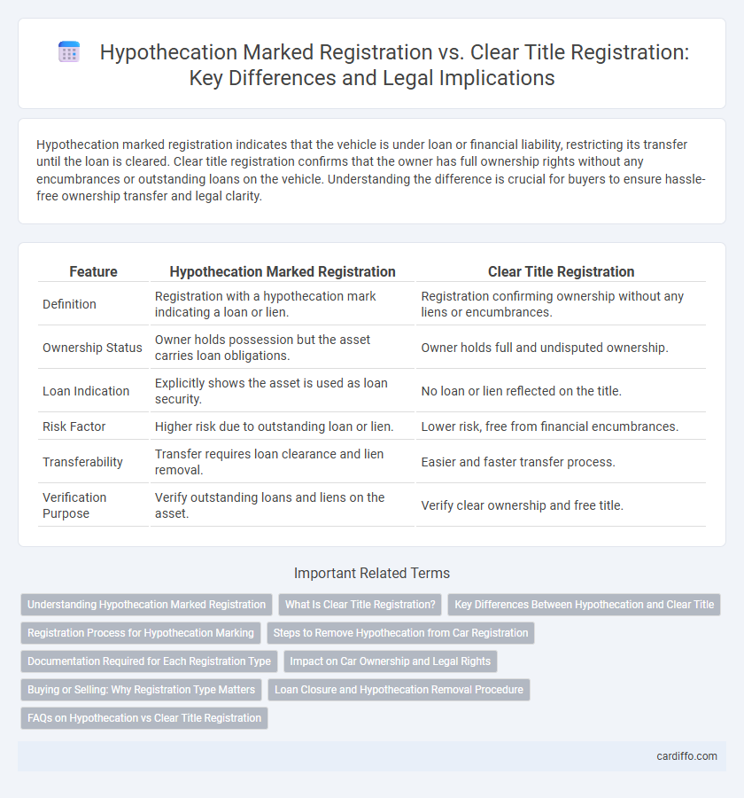 Hypothecation Marked Registration vs. Clear Title Registration: Key Differences and Legal Implications