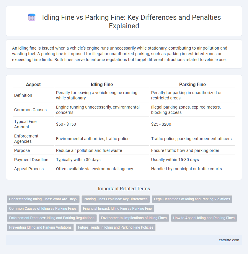 Idling Fine vs Parking Fine: Key Differences and Penalties Explained