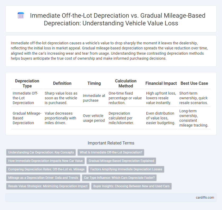 Immediate Off-the-Lot Depreciation vs. Gradual Mileage-Based Depreciation: Understanding Vehicle Value Loss